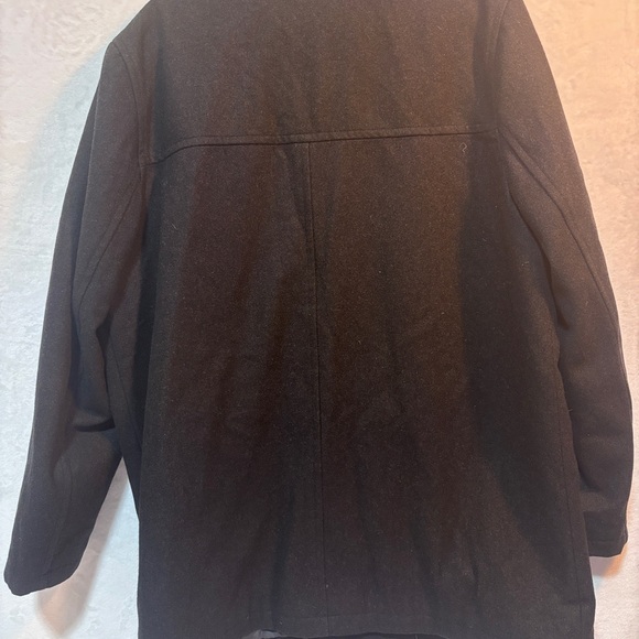 Tommy Hilfiger Men's Wool Blend Classic 2 Button Overcoat Jacket Black Sz 2XL - Picture 2 of 10